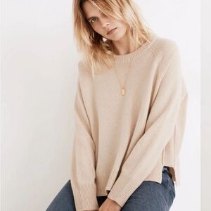 Madewell (Re)sourced Cashmere Crewneck Sweater heather beige
